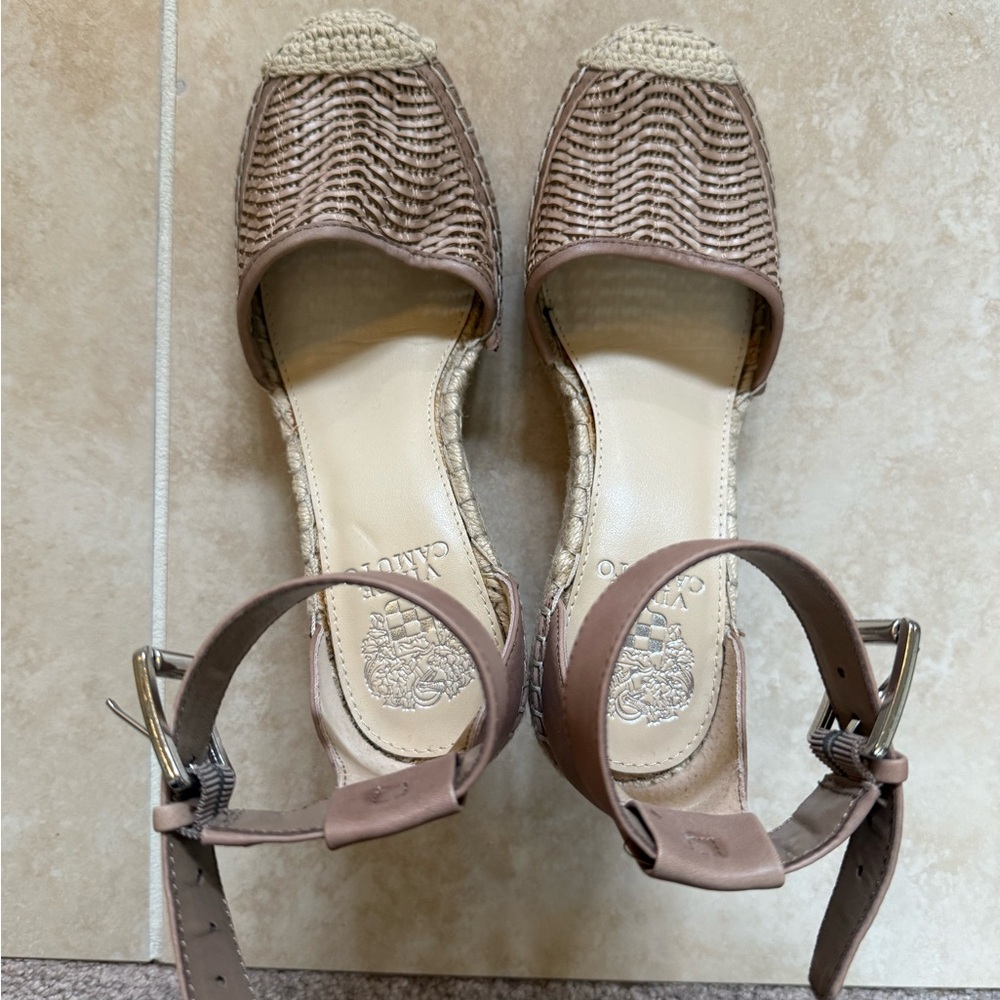 Vince Camuto Tan Woven Espadrilles